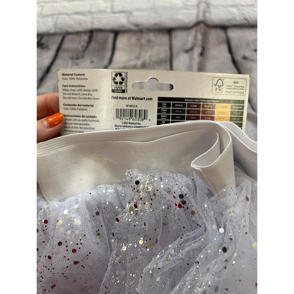 NEW White Sparkle Tutu L/XL - Picture 8 of 8